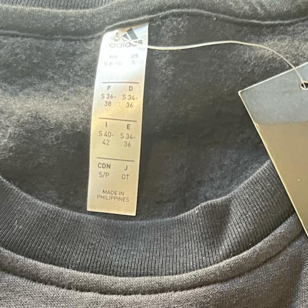 Nwt adidas womens black crewneck sweatshirt size small - Picture 4 of 5